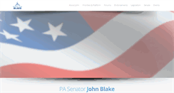 Desktop Screenshot of johnblakesenate.com